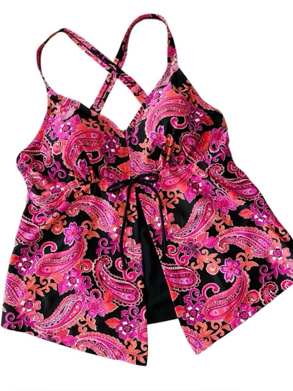 OCEAN DREAMS Paisley Flyaway Tankini Top